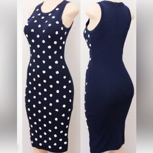 Michael Kors Blue and White Bodycon Dress Women Size XS